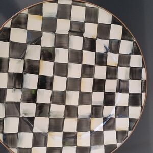 MacKenzie-Childs Black and White Checkered  Plate